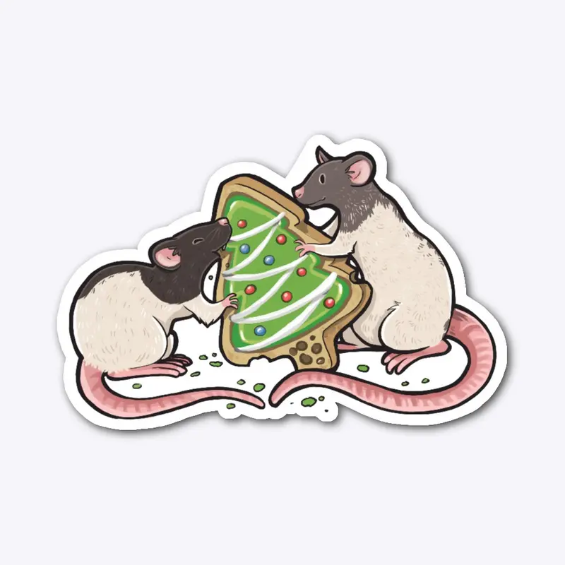 Rats Sharing Cookie