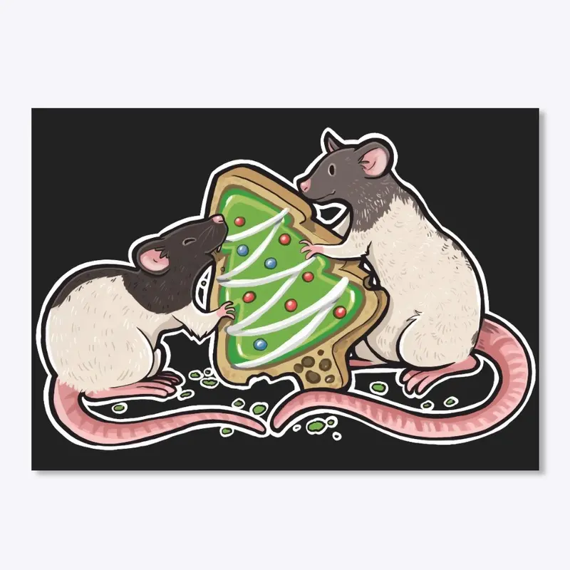 Rats Sharing Cookie